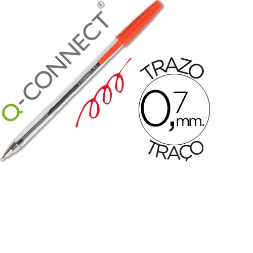 Esferográfica cristal Q-Connect, Vermelho