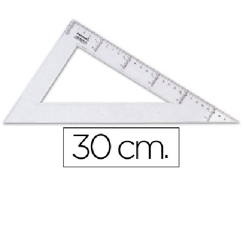 Esquadro de plástico cristal