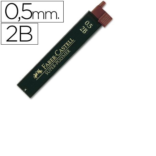 Minas para lapiseiras, 2B 0,5 mm