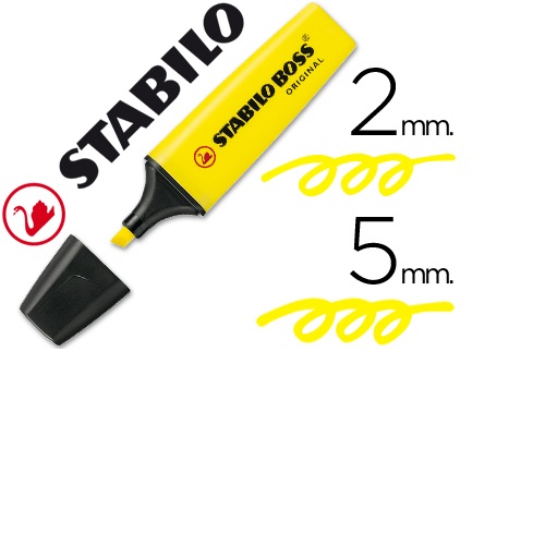 Marcador fluorescente Boss 70, Amarelo