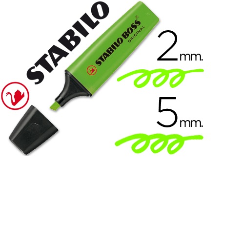 Marcador fluorescente Boss 70, Verde
