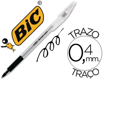 Esferográfica Cristal Grip, Preto