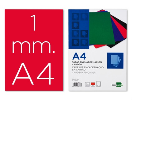 Capas de encadernação em cartão, DIN A4, Vermelho