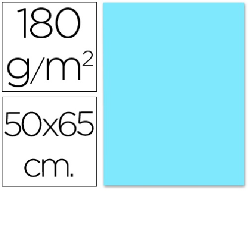 Cartolina 500 x 650 mm, Celeste