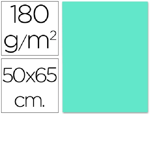 Cartolina 500 x 650 mm, Azul turquesa