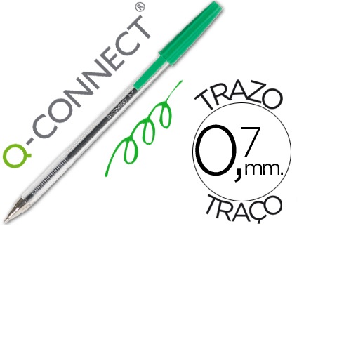 Esferográfica cristal Q-Connect, Verde