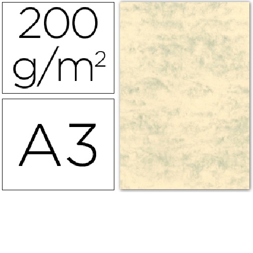 Cartolina marmoreada - 200 grs/m², DIN A3, Cinza
