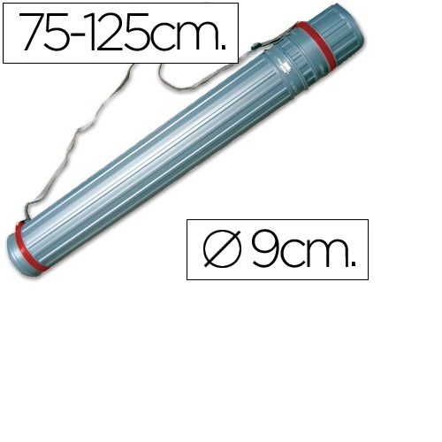 Tubo porta desenhos extensível, Vermelho