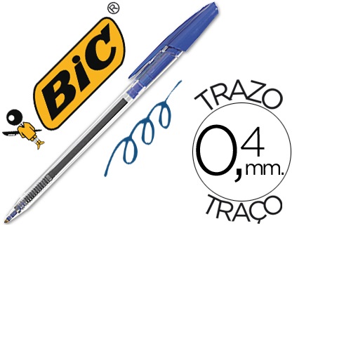 Esferográfica Cristal Clic, Azul