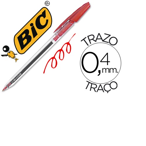 Esferográfica Cristal Clic, Vermelho