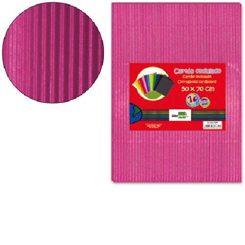 Cartão ondulado 50 x 70 cm, Fucsia