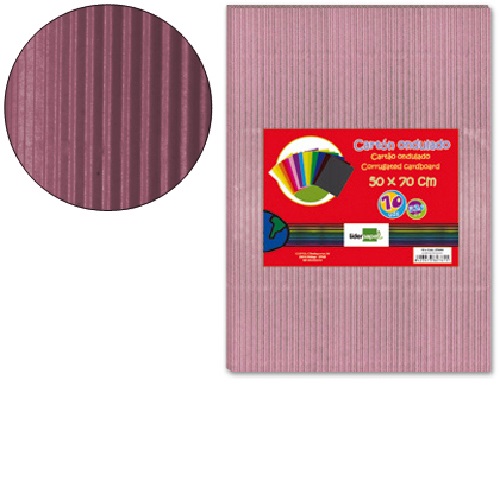 Cartão ondulado 50 x 70 cm, Rosa