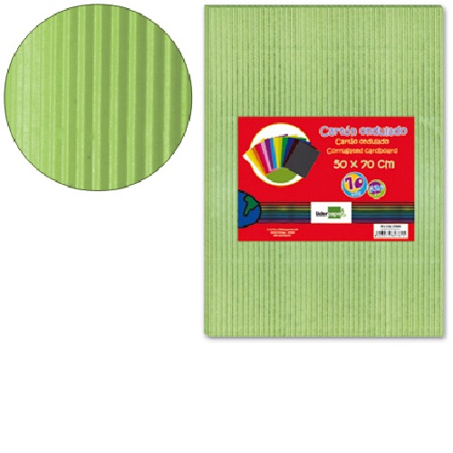 Cartão ondulado 50 x 70 cm, Verde pistacho