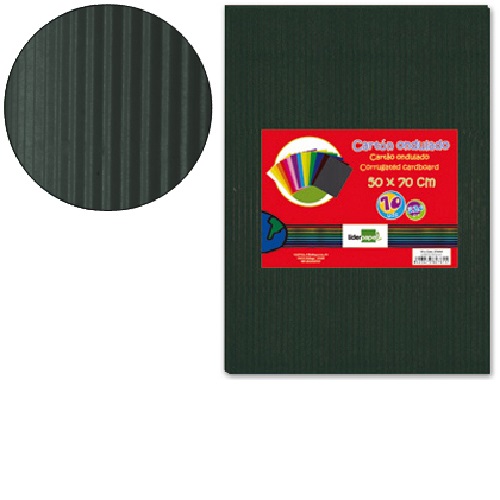 Cartão ondulado 50 x 70 cm, Preto