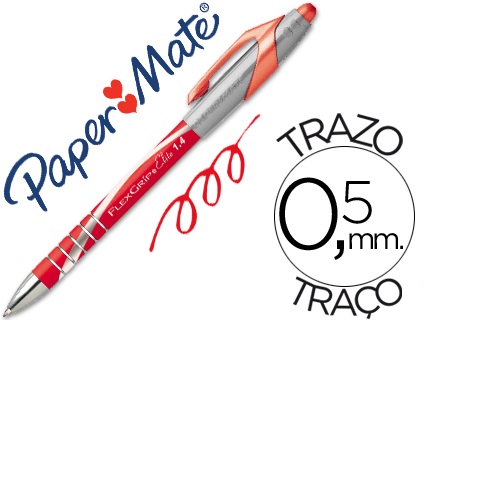 Esferográfica Flex Grip Elite, Vermelho