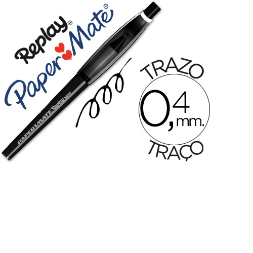 Esferográfica Replay Max, Preto