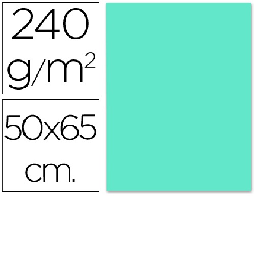 Cartolina 500 x 650 mm, Azul turquesa