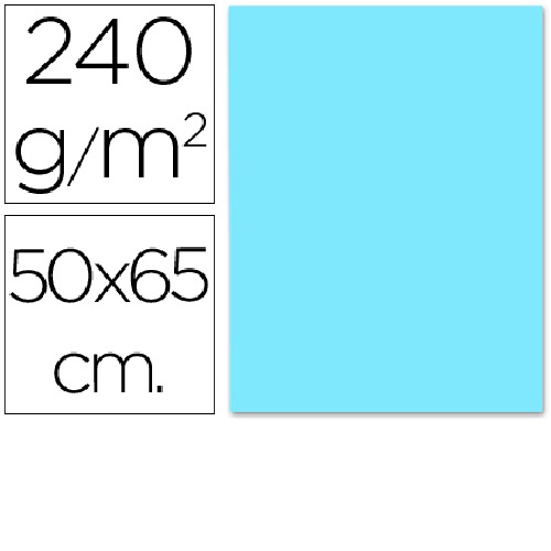 Cartolina 500 x 650 mm, Celeste