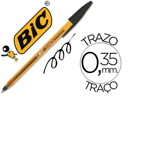 Esferográfica Bic Cristal, Preto
