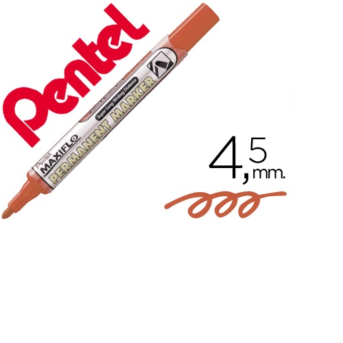 Marcador NLF50 Maxiflo permanente, Castanho