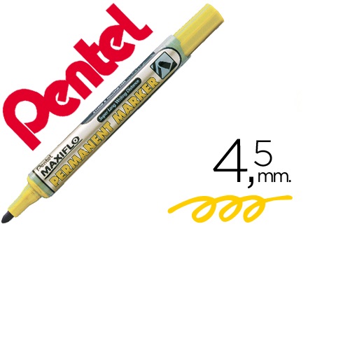 Marcador NLF50 Maxiflo permanente, Amarelo
