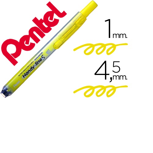 Marcador SXS15 fluorescente retrátil, Amarelo