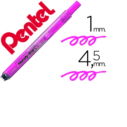 Marcador SXS15 fluorescente retrátil, Rosa