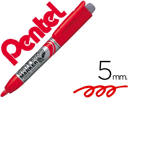 Marcador MWX5M quadro branco retrátil, Vermelho