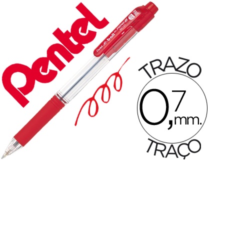 Esferográfica BK127 retrátil, Vermelho