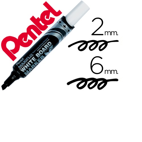 Marcador MWL6 Maxiflo quadro branco, Preto