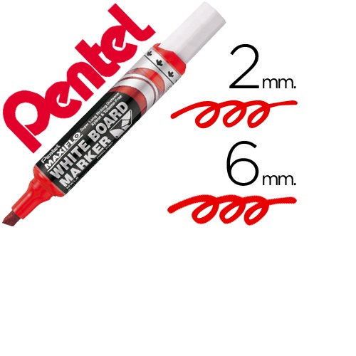Marcador MWL6 Maxiflo quadro branco, Vermelho