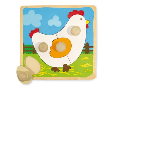 Puzzle de madeira Galinha
