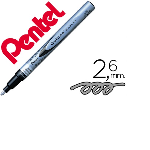 Marcador Outline Marker MSP60, Preto