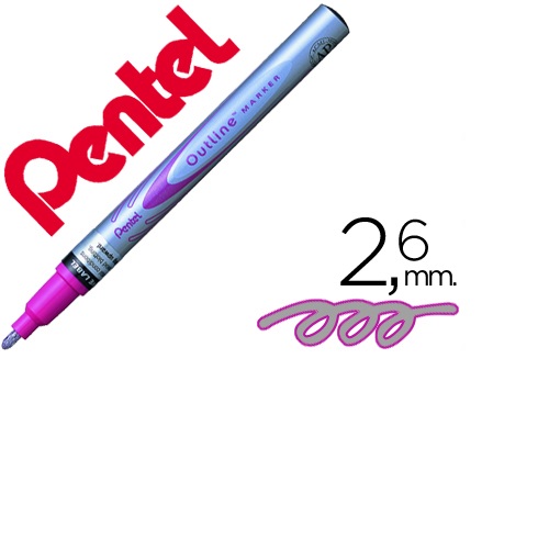 Marcador Outline Marker MSP60, Rosa