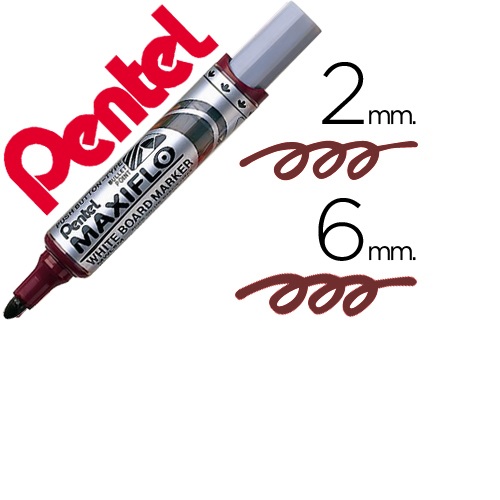 Marcador MWL5M Maxiflo quadro branco, Castanho