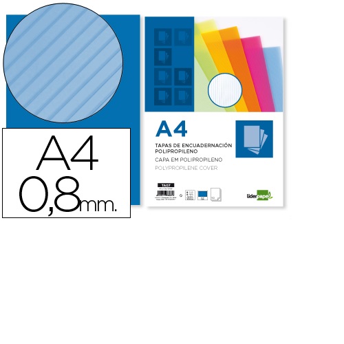 Capas de encadernação polipropileno ondulado, Azul