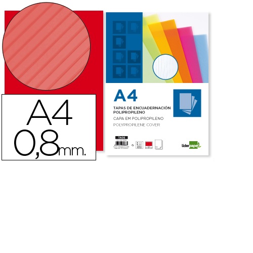 Capas de encadernação polipropileno ondulado, Vermelho