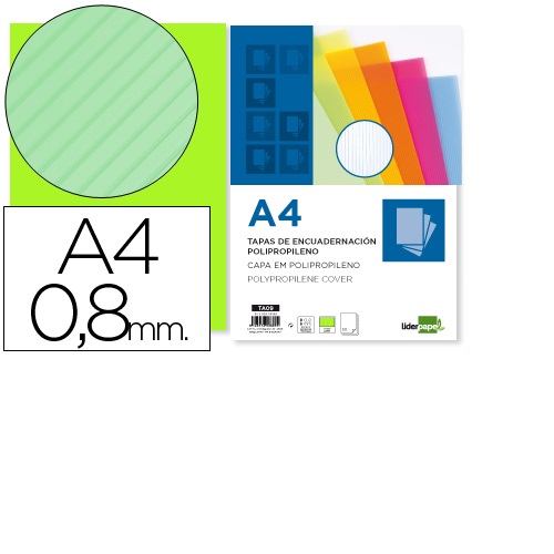 Capas de encadernação polipropileno ondulado, Verde