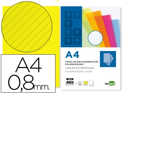 Capas de encadernação polipropileno ondulado, Amarelo