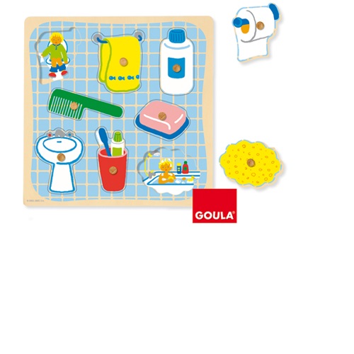 Puzzle de madeira banho
