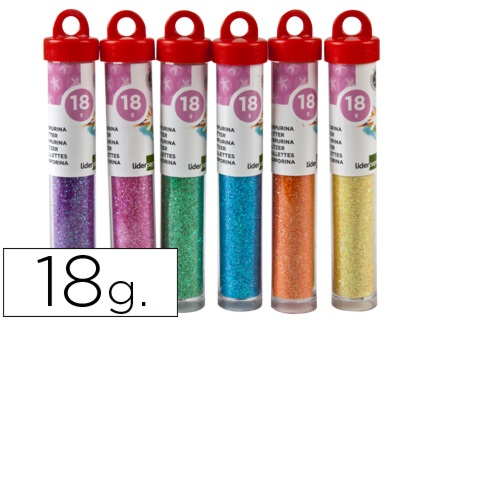 Purpurina, Pastel: Amarelo, Azul, Laranja, Rosa, Verde e Violeta
