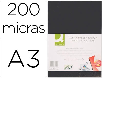 Capas de encadernação PVC, DIN A3, Preto