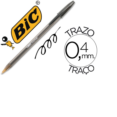 Esferográfica Bic Cristal, Preto